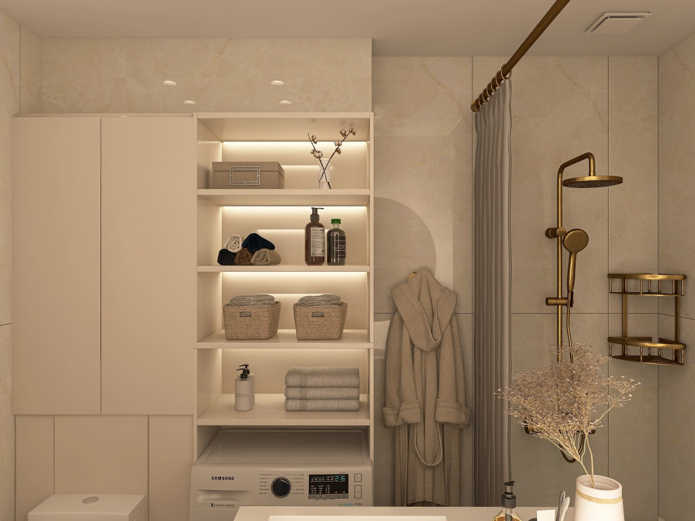 Ванна в светлых тонах