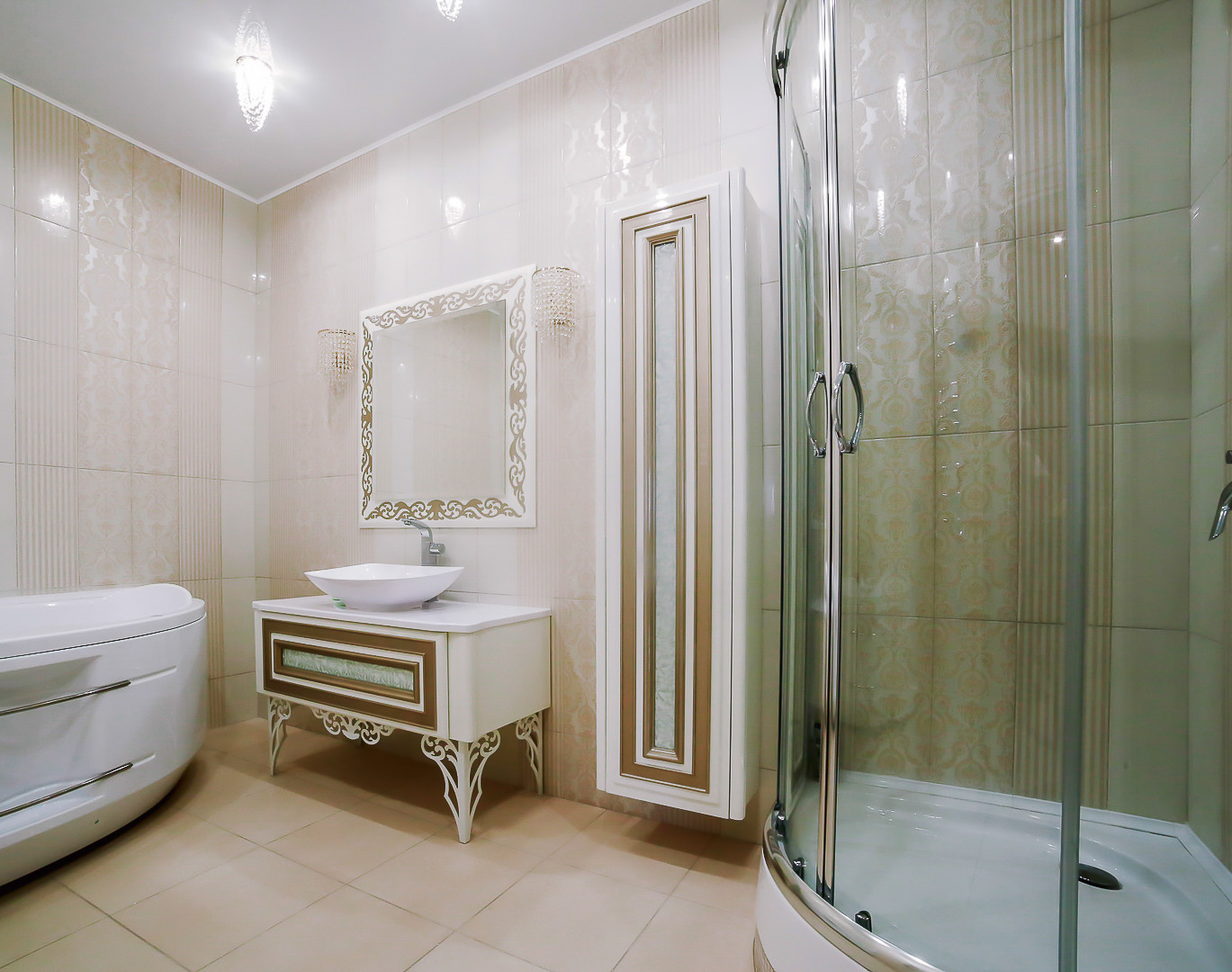 Классический интерьер трехкомнатной квартиры