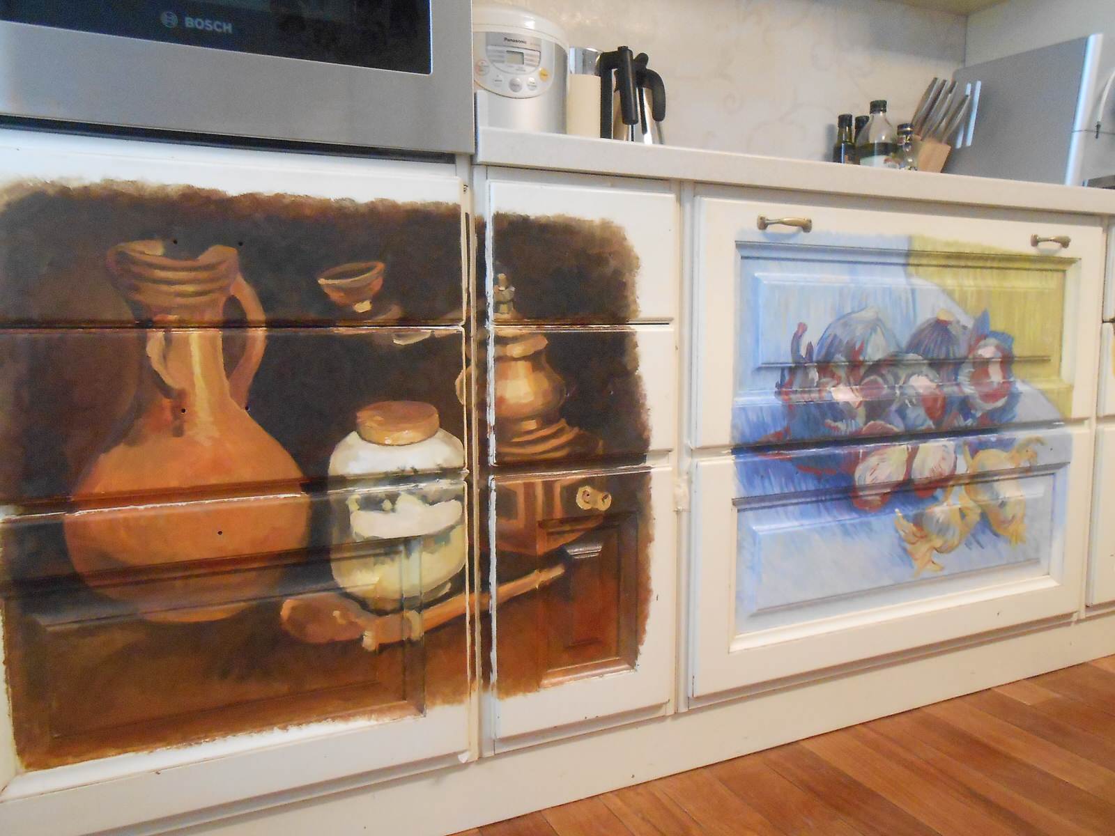 Роспись в интерьере кухонная мебель «Ван Гог»