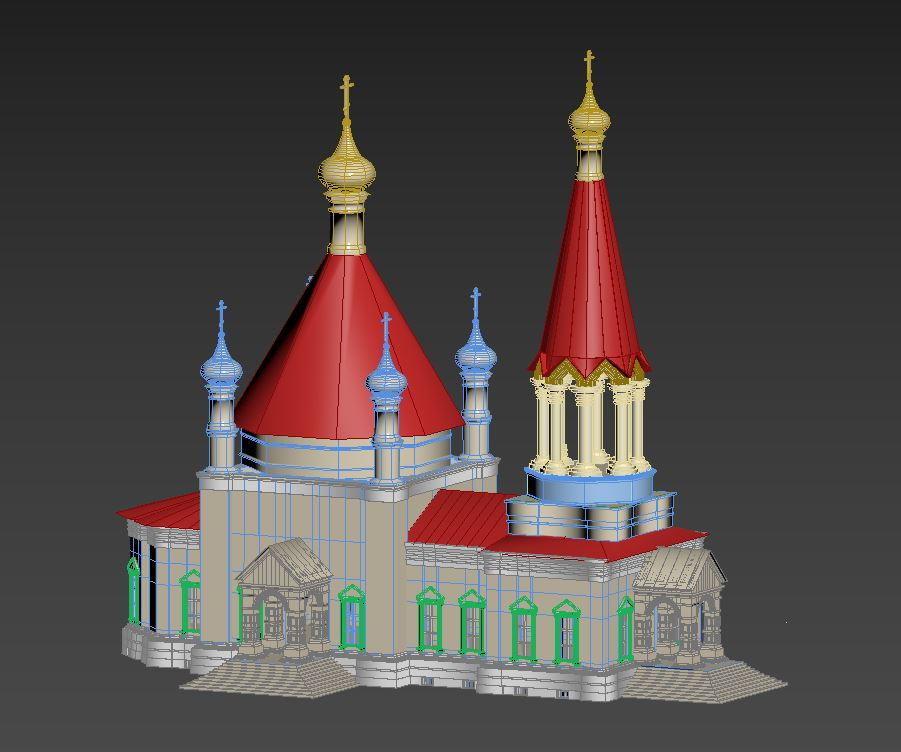 Обложка проекта: Моделинг церкви по чертежу