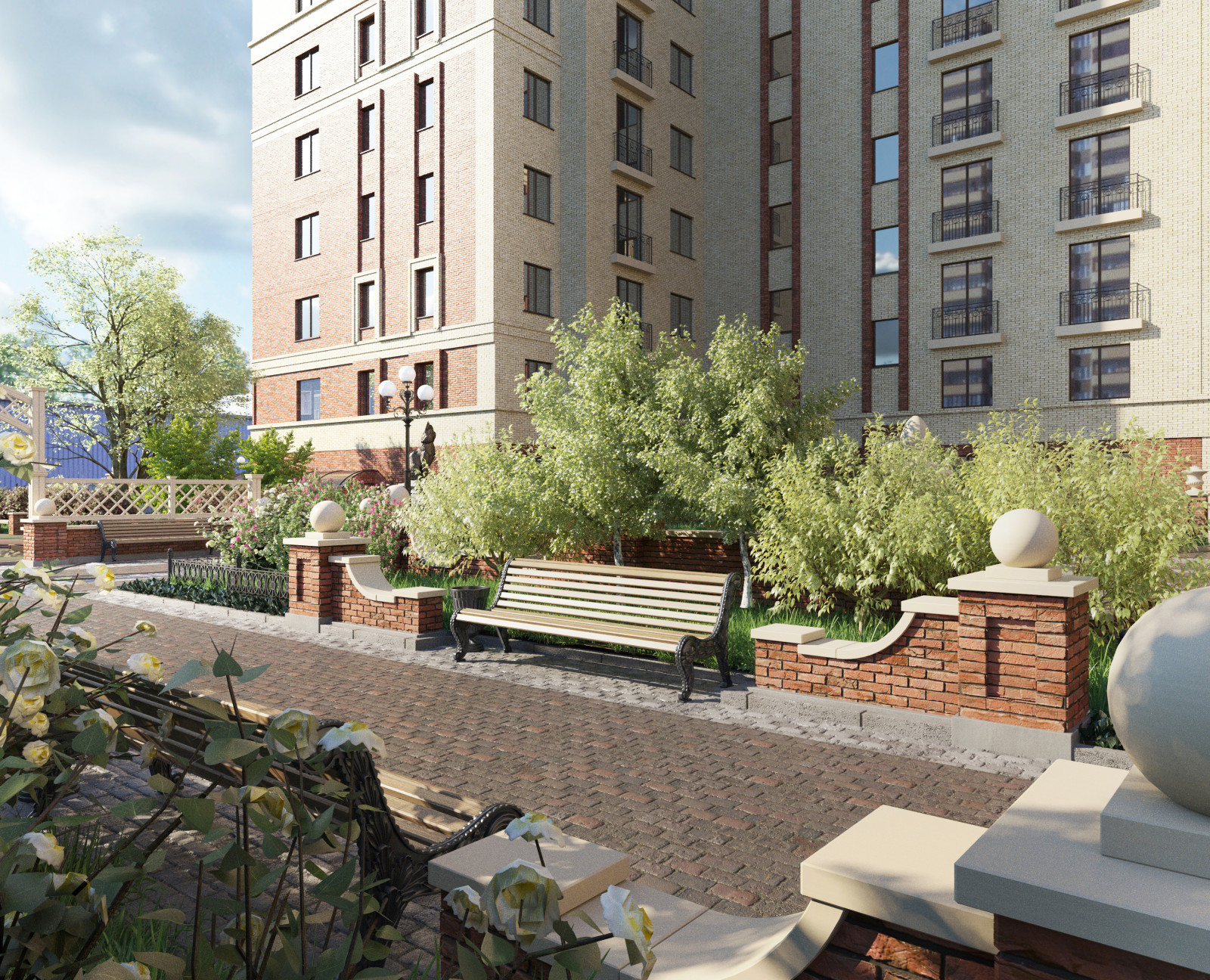 Благоустройство, ЖК "БУЛГАКОВ", СК "СТРИЖИ",Новосибирск