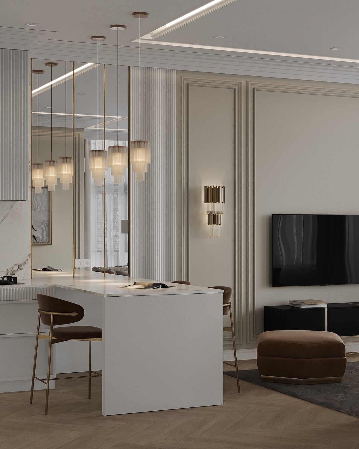 Дизайн-проект двухкомнатной квартиры для семейной пары