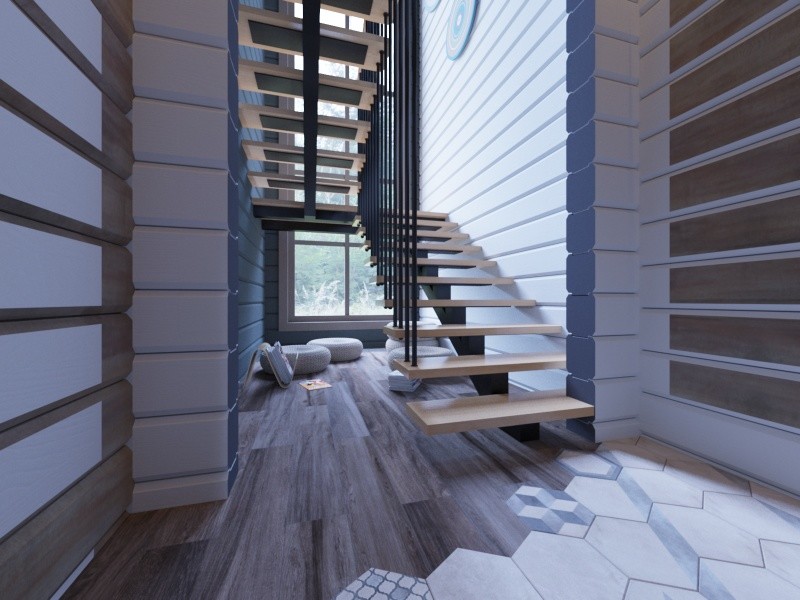 Интерьеры дома из бруса