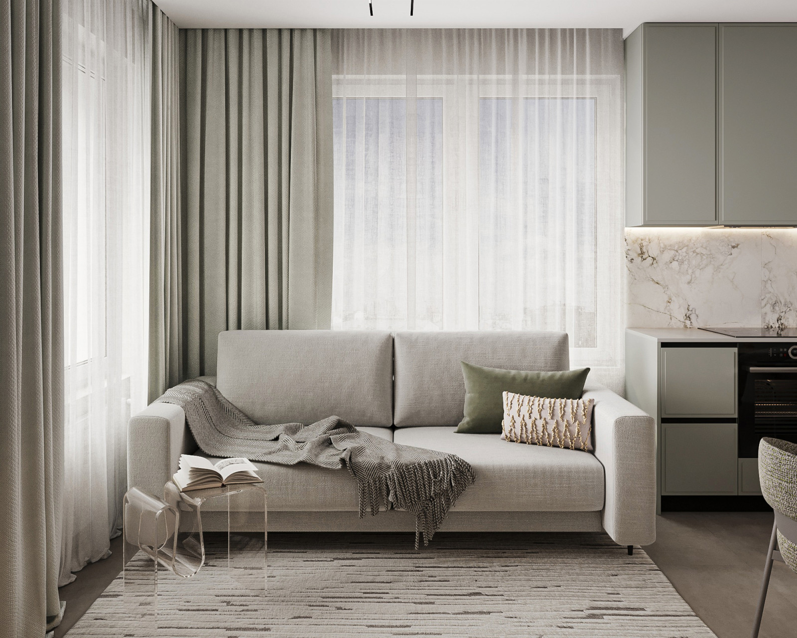 Дизайн-проект 3х-комнатной квартиры в "ЖК БелАрт", 78 кв.м