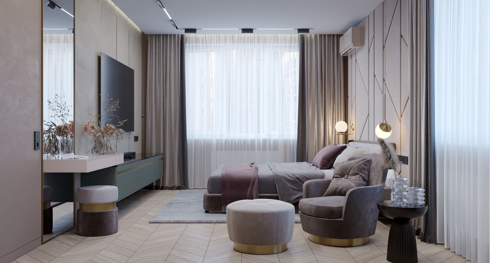 Проект оформления интерьера квартиры 90 кв.м.