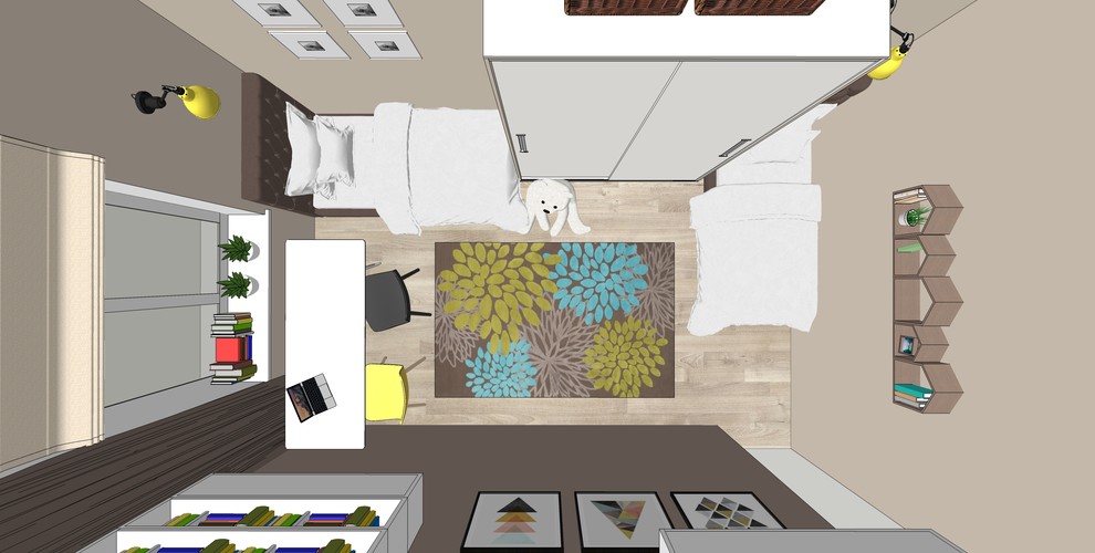 Дизайн цветной детской комнаты