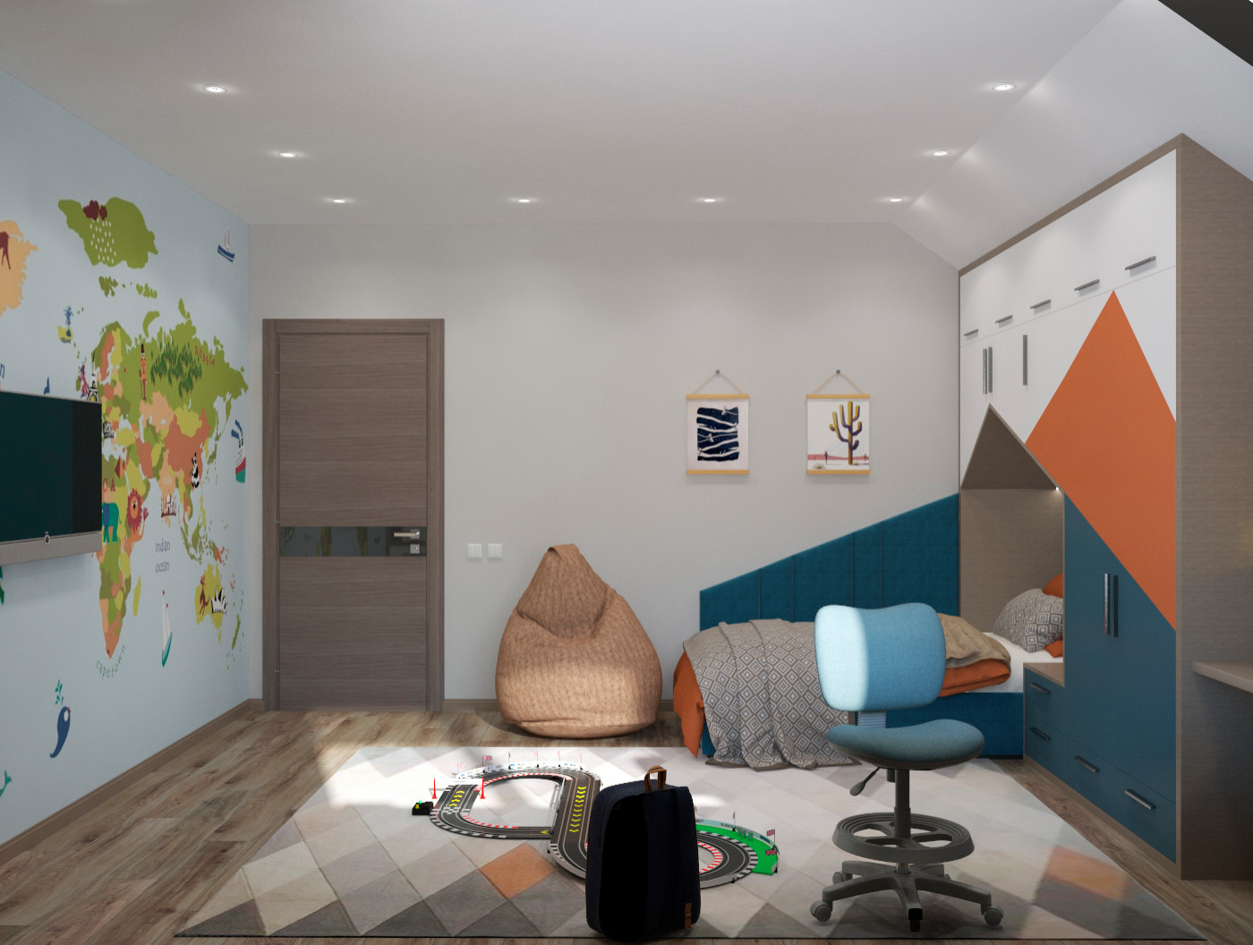 детская в современном стиле