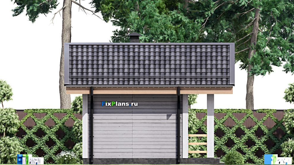 Проект одноэтажного дома 6х4м S13м2 F-15677