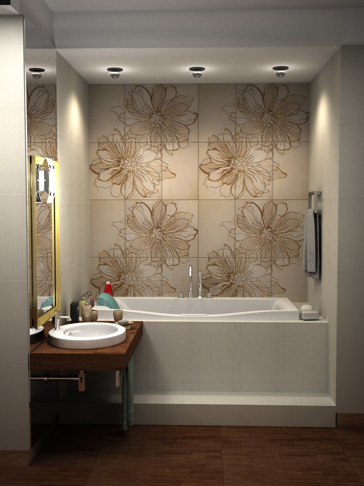 Ванная комната в квартире молодой женщины