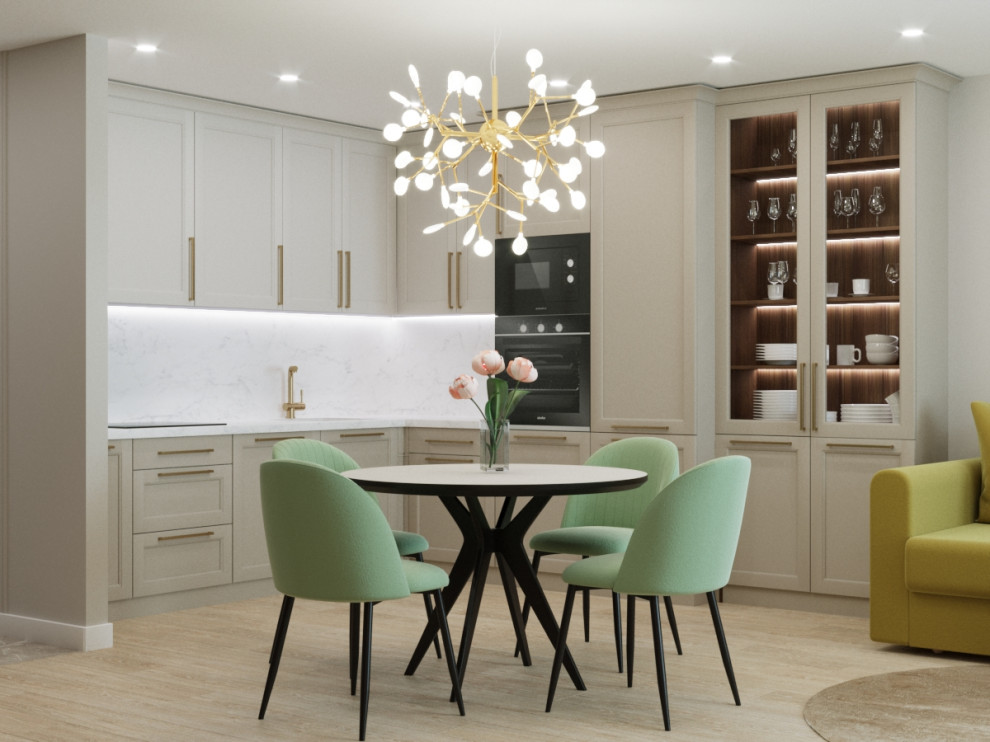 Дизайн проект кухни-гостиной и санузлов в г.Екатеринбург