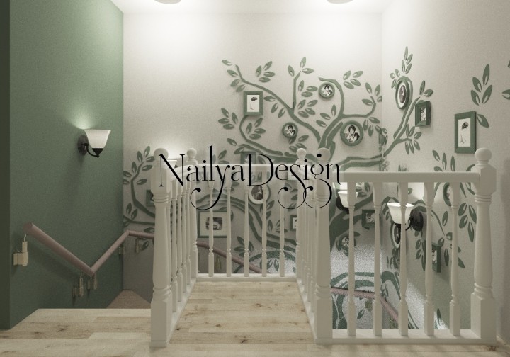 Обложка проекта: Оформление лестницы