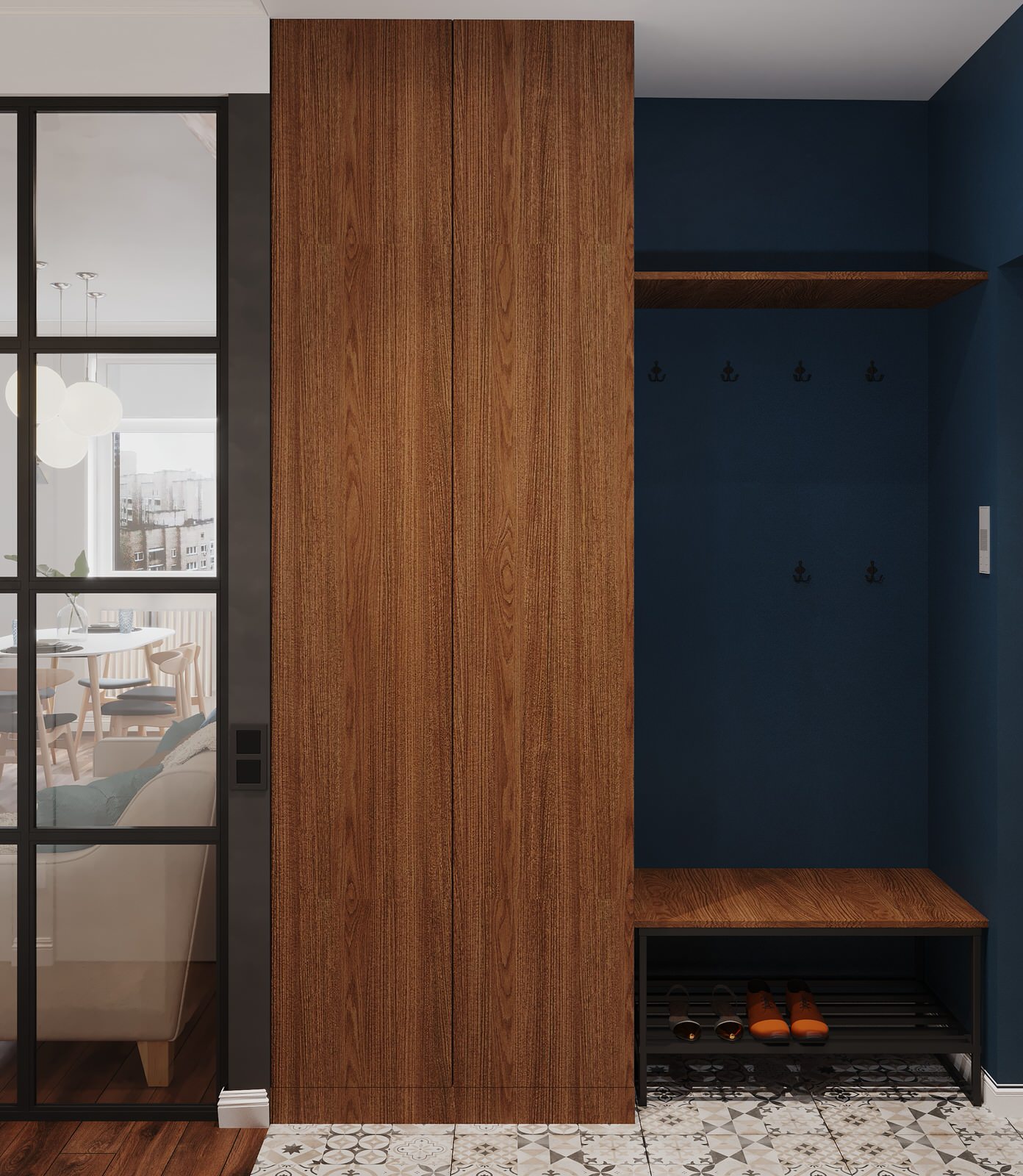 Интерьер в природной гамме для семьи с двумя детьми