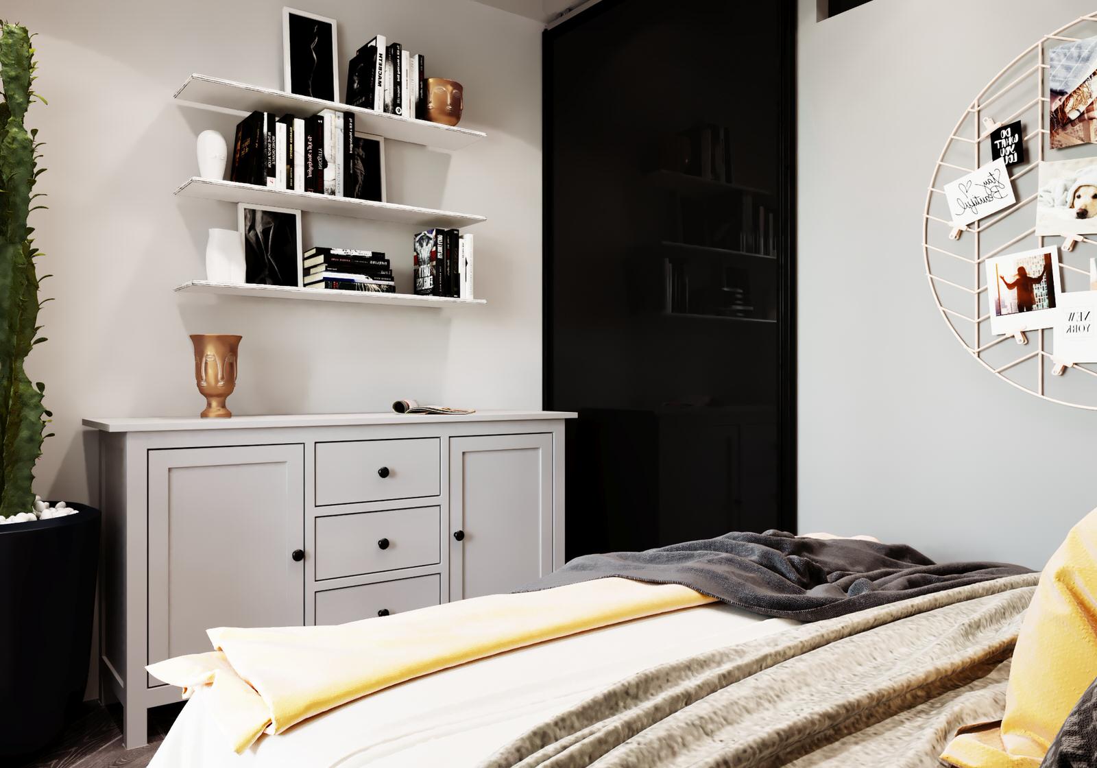 Дизайн спальни в ЖК "Вертикаль" г. Тула