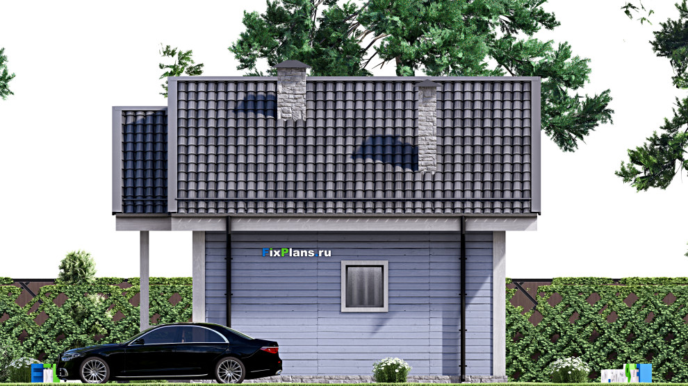 Проект дома с мансардой 7х8 м S67м2 F-15596