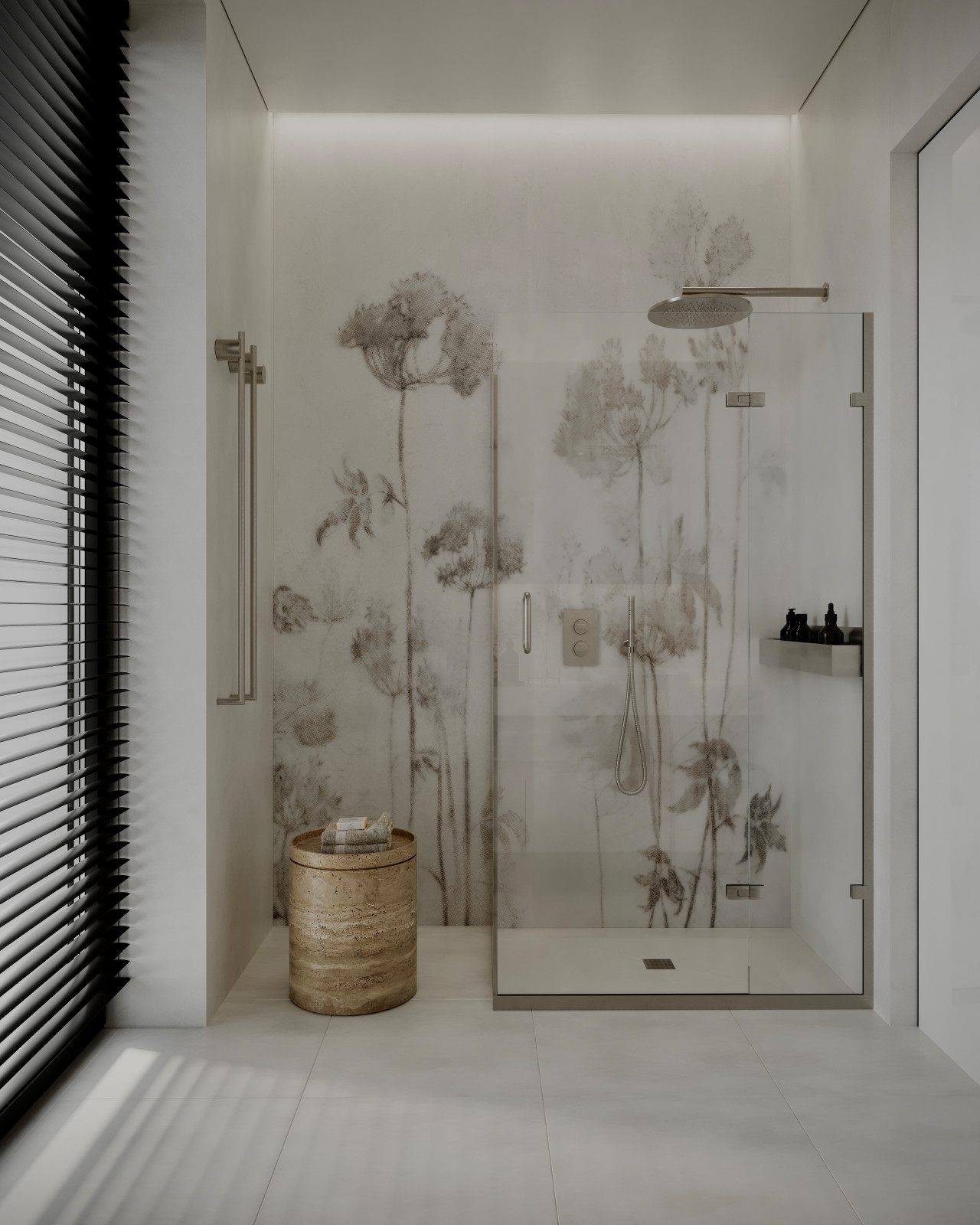 Проект санузла, выполненного в рамках мастер-спальни в загородном доме