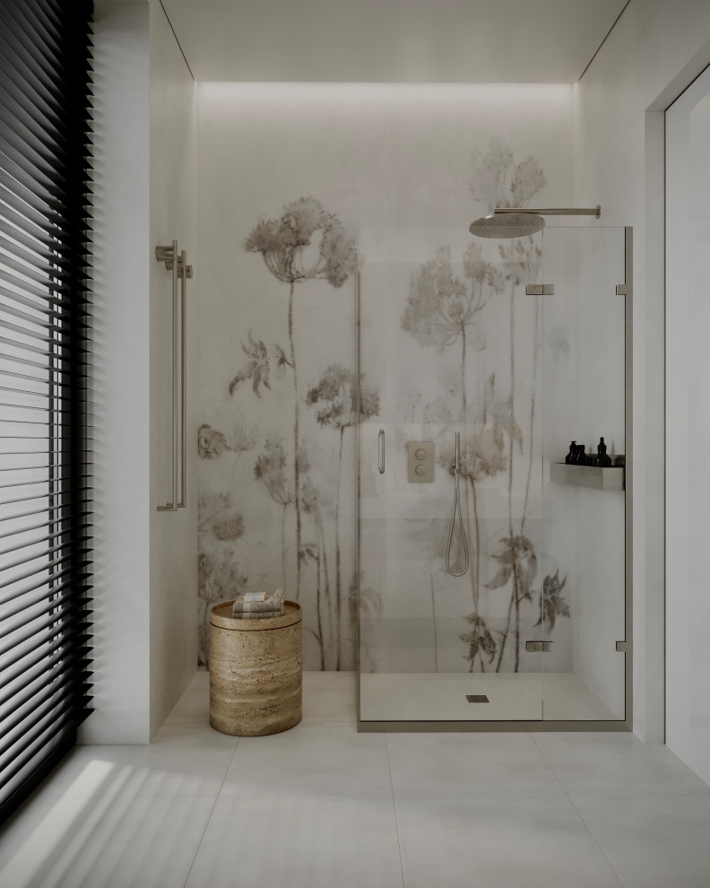 Проект санузла, выполненного в рамках мастер-спальни в загородном доме