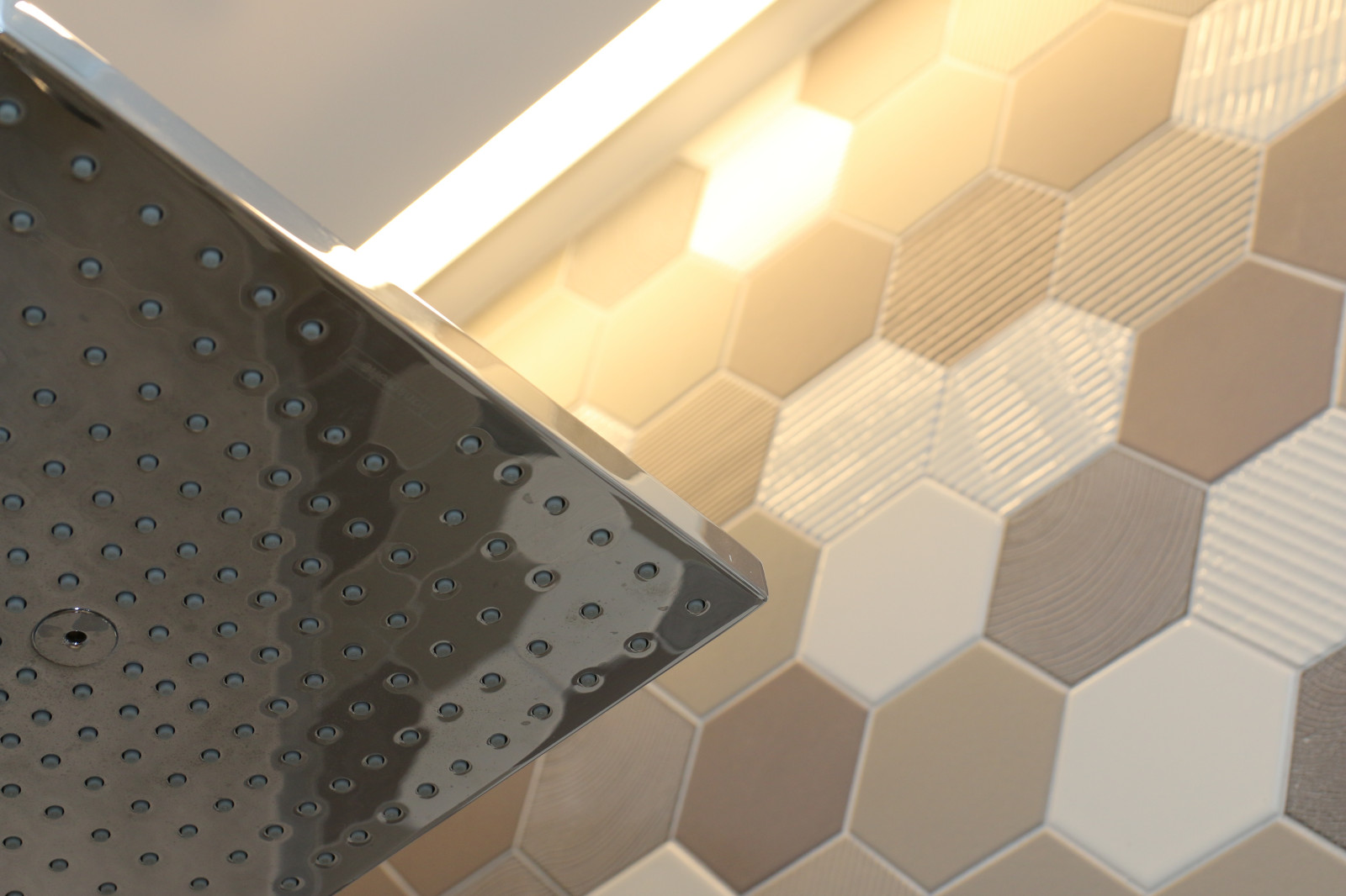 Главная ванная с панно в душевой