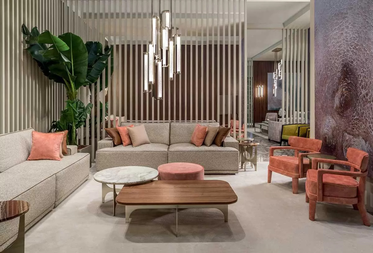 Captivating Coral Living Room