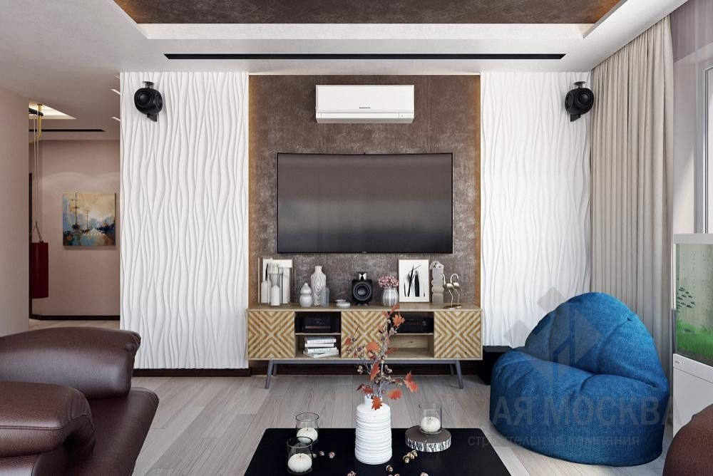 Дизайн-проект четырехкомнатной квартиры 120,9 кв.м. в ЖК «V-House»