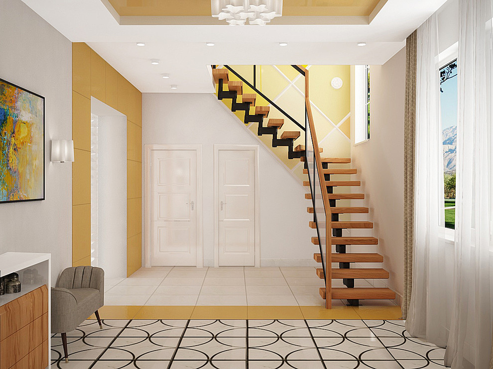 Яркий дизайн дома в стиле Фьюжн