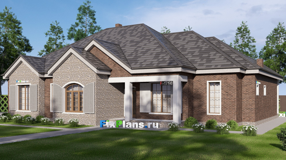 Проект одноэтажного дома 22х21м S244м2 F-17198