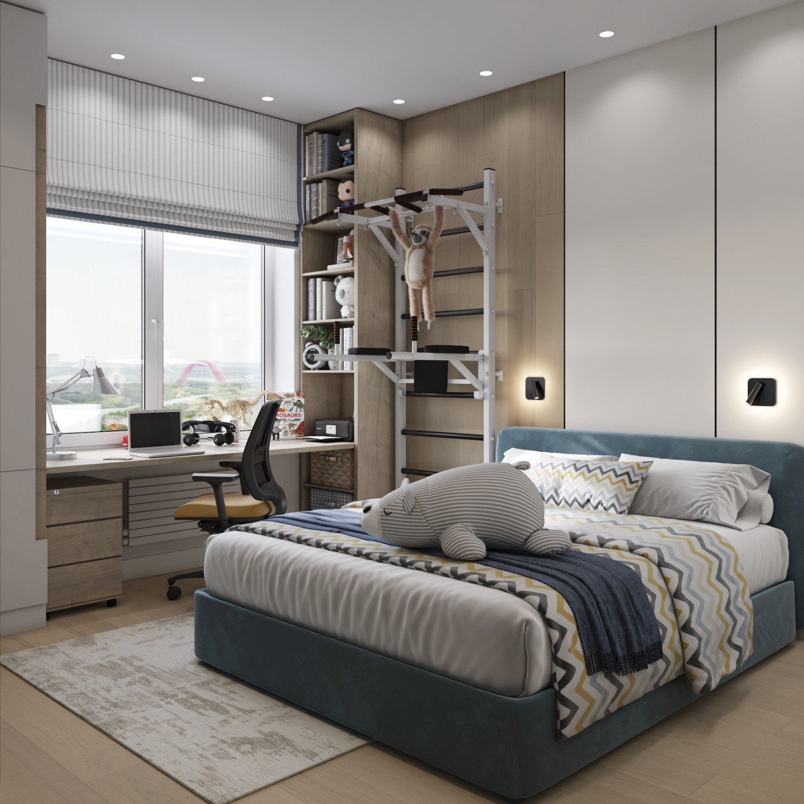 Дизайн проект Московской квартиры для семьи с сыном