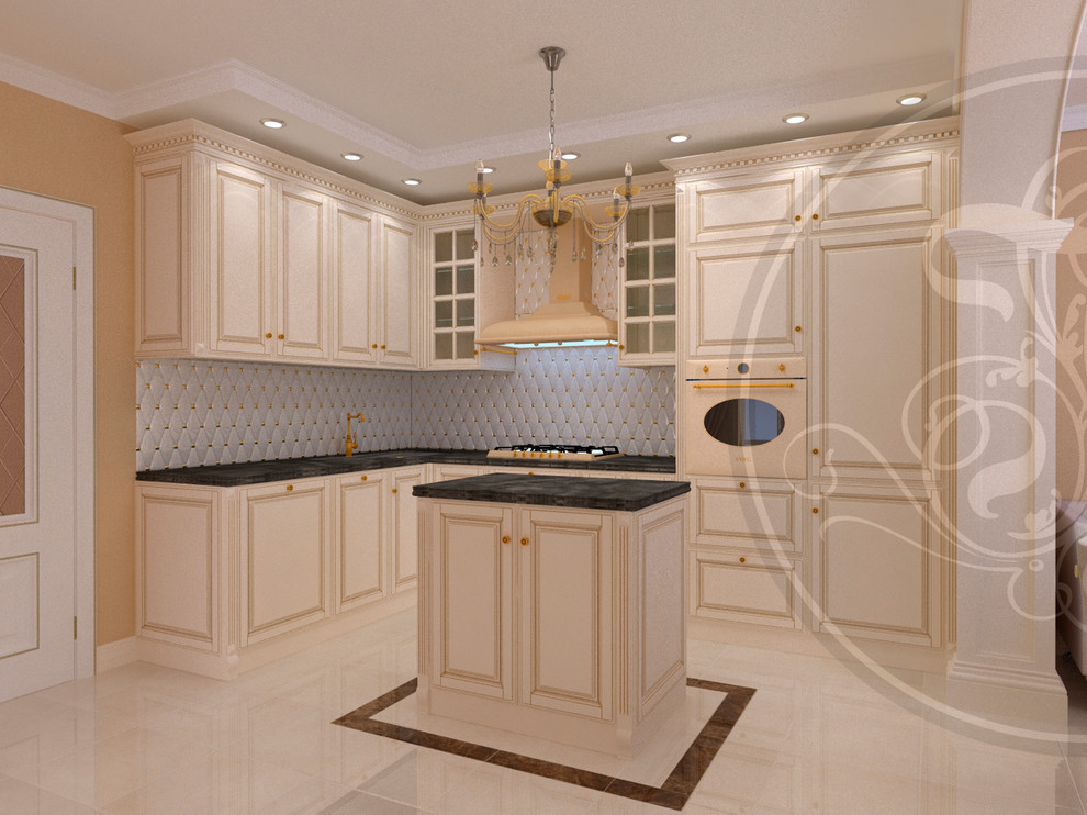 Кухня-гостиная, неоклассика (г. Горячий Ключ)