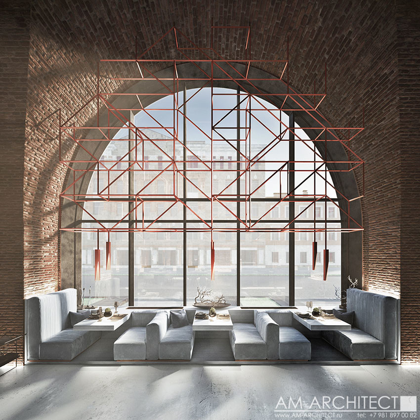 ДИЗАЙН - ПРОЕКТ    ИНТЕРЬЕРА    ДВУХУРОВНЕВОГО    ПРОСТРАНСТВА    РЕСТОРАНА.  20