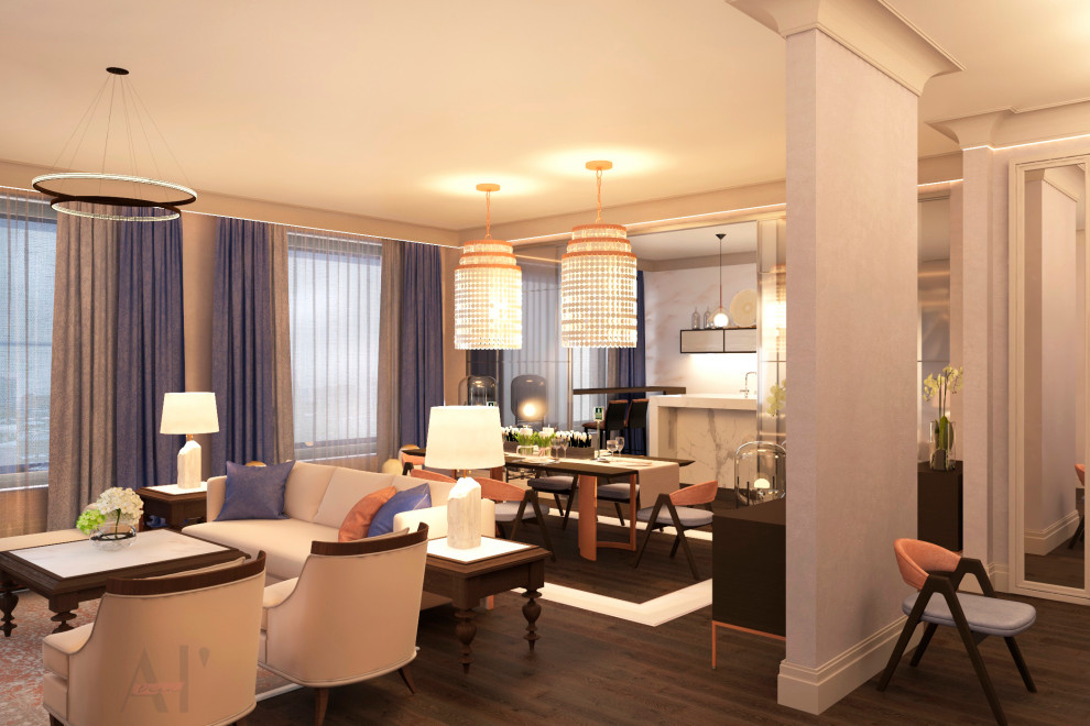 Квартира с панорамой 200 кв.м. (дипломный проект на основе реального объекта)