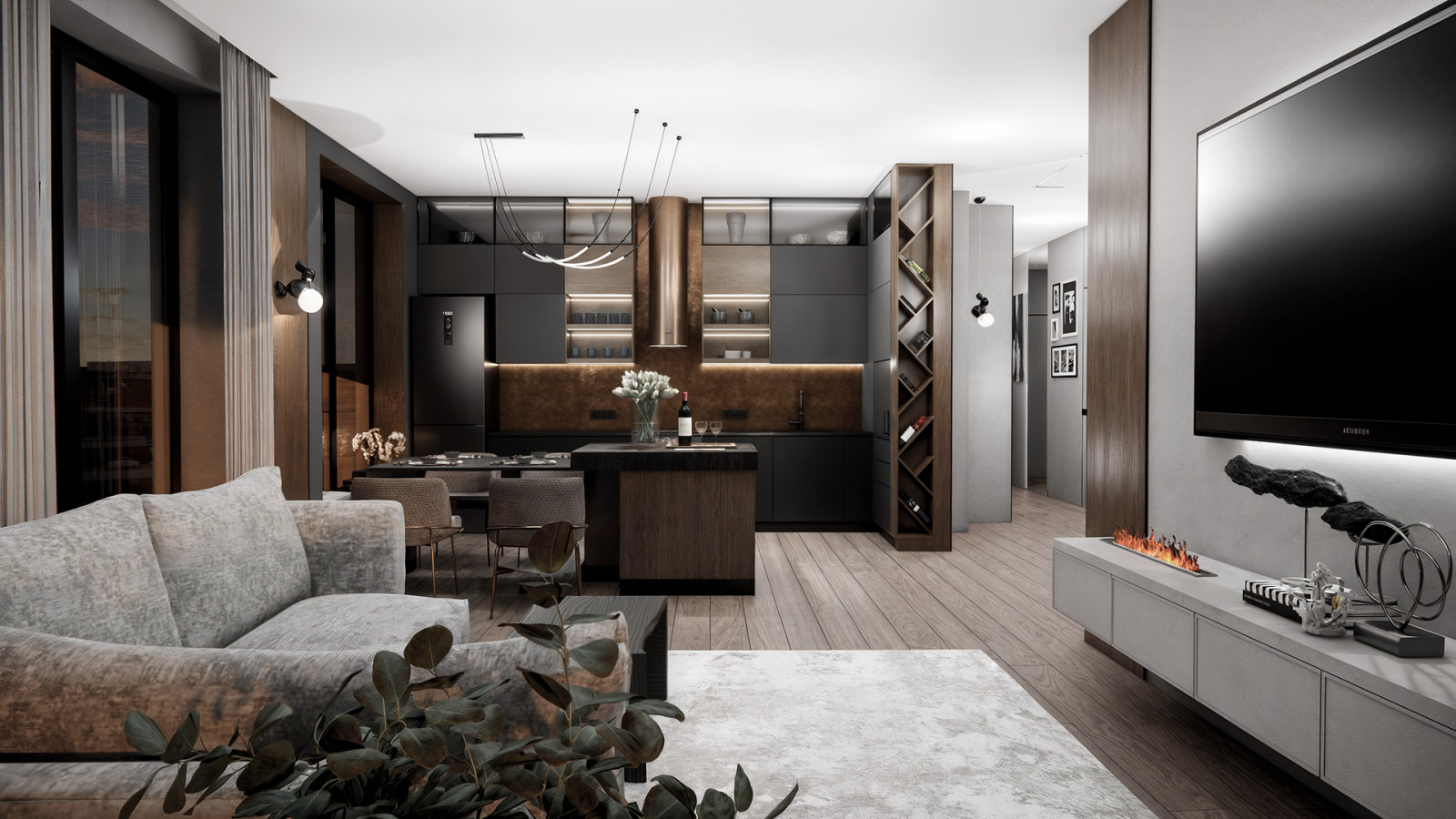 Варианты концепции дизайн-проекта квартиры