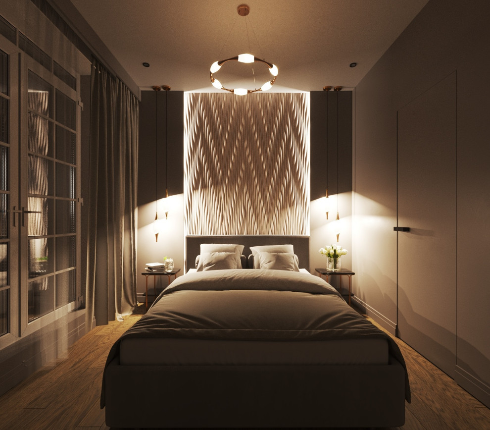 Обложка проекта: Спальня в двухкомнатной квартире ЖК Ты и Я