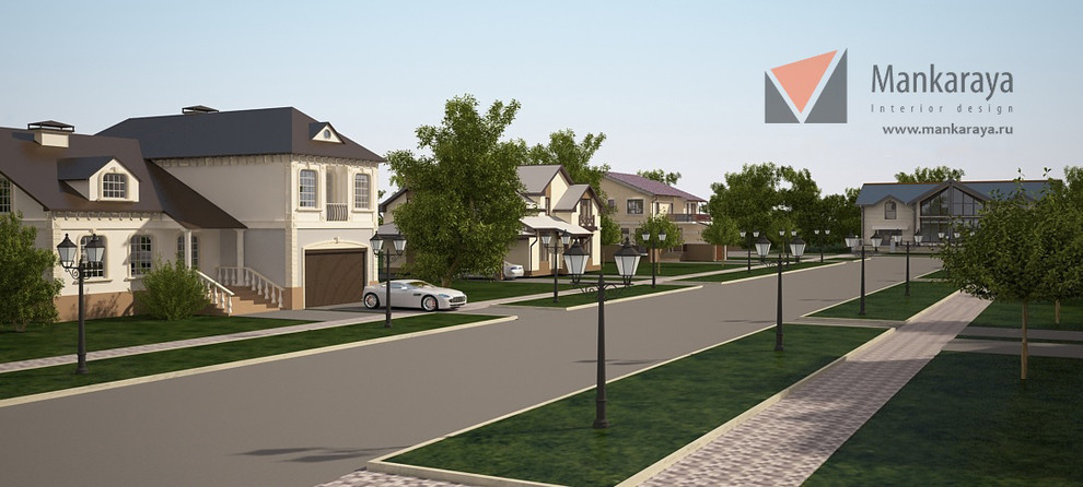 Обложка проекта: Визуализация коттеджного поселка