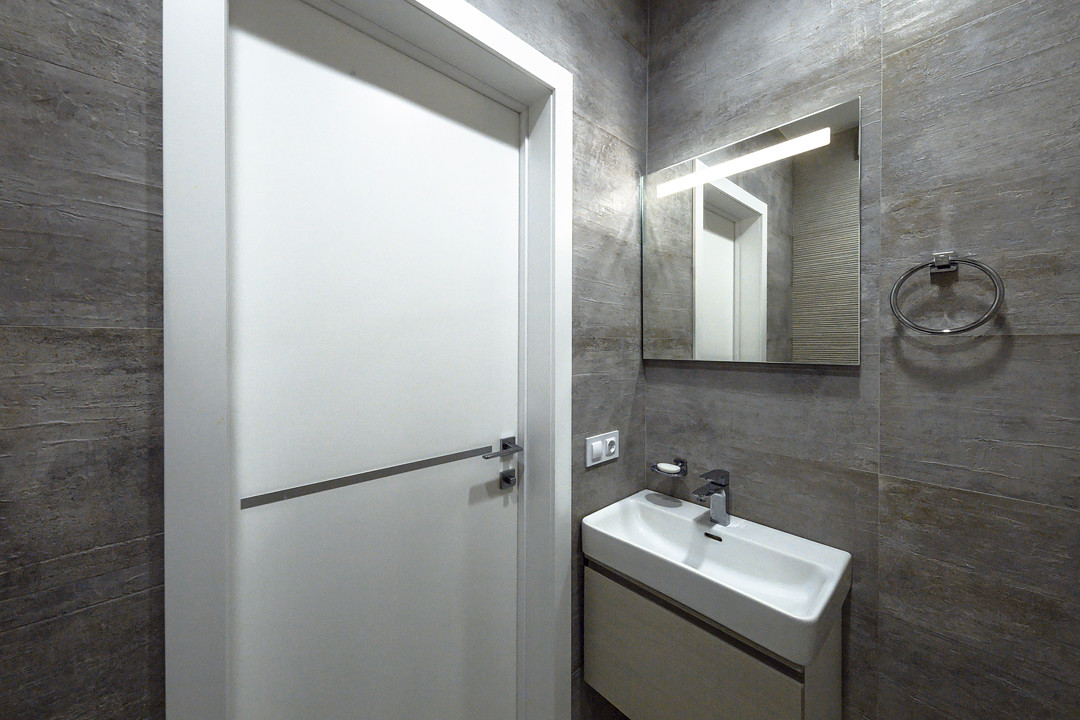 Дизайн квартиры в современном стиле с  акцентами.