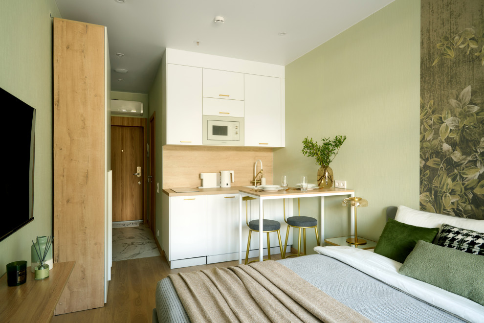 Квартира — студия по дизайн проекту Екатерины Тагировой. Санкт-Петербург