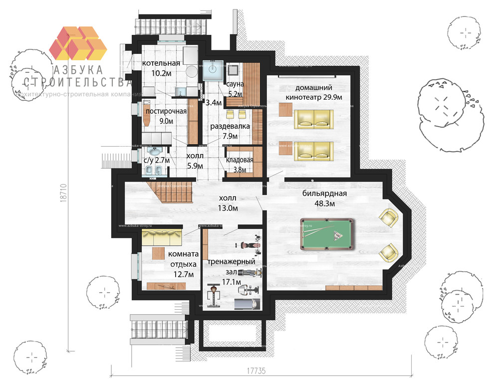 План цокольного этажа