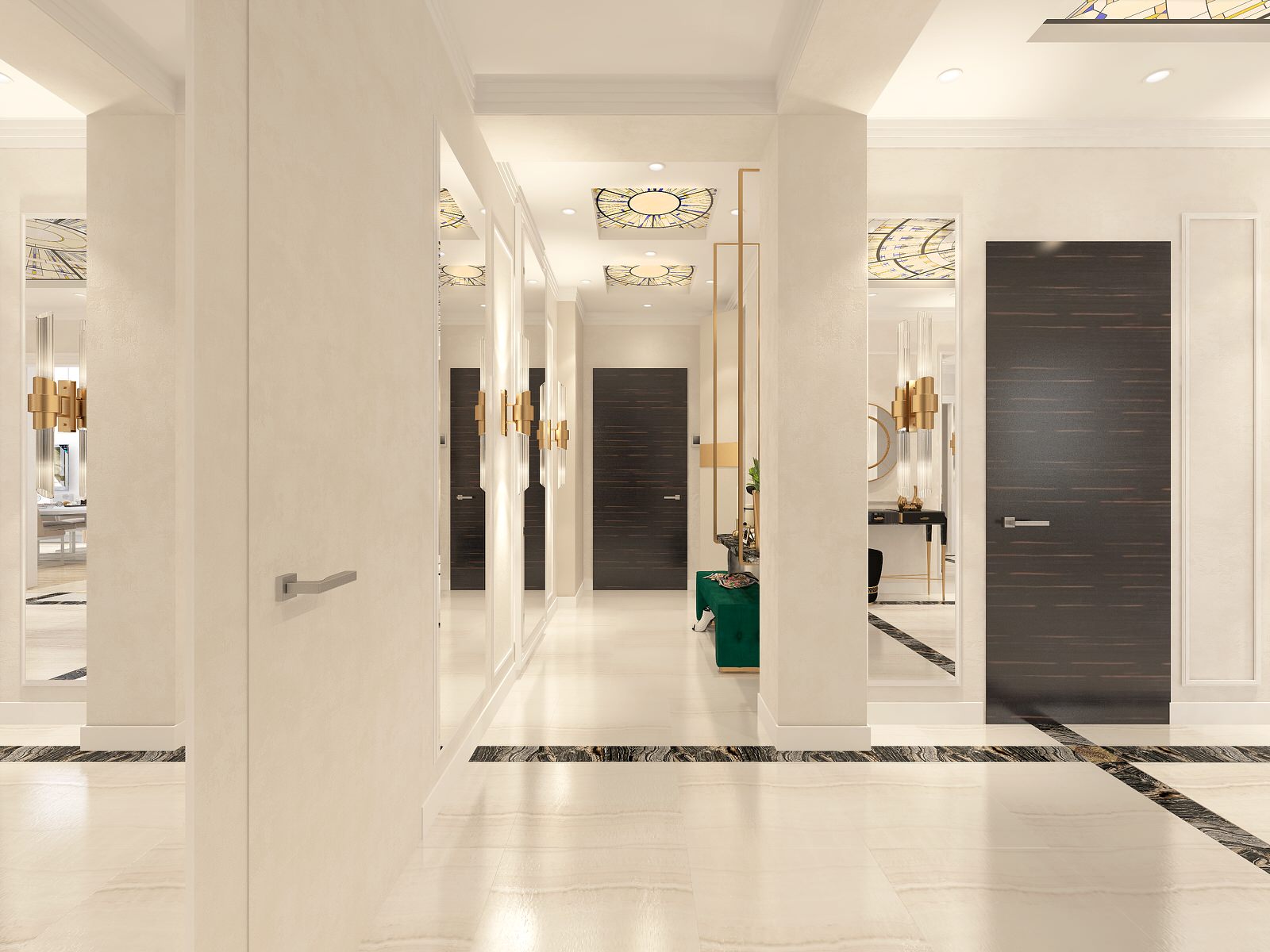 Вид на прихожую и входную дверь