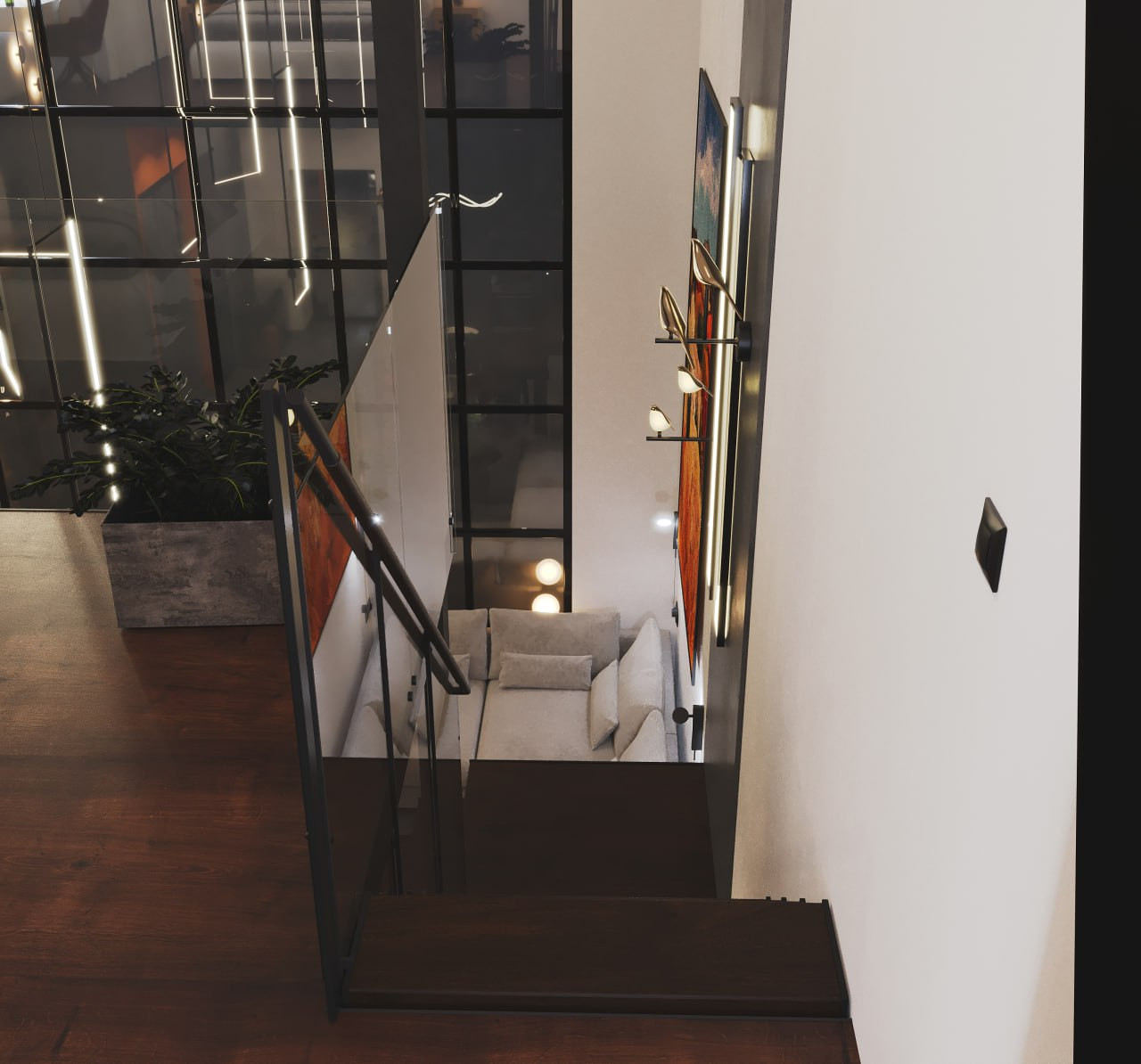 Много воздуха и света. Апартаменты для молодой пары.