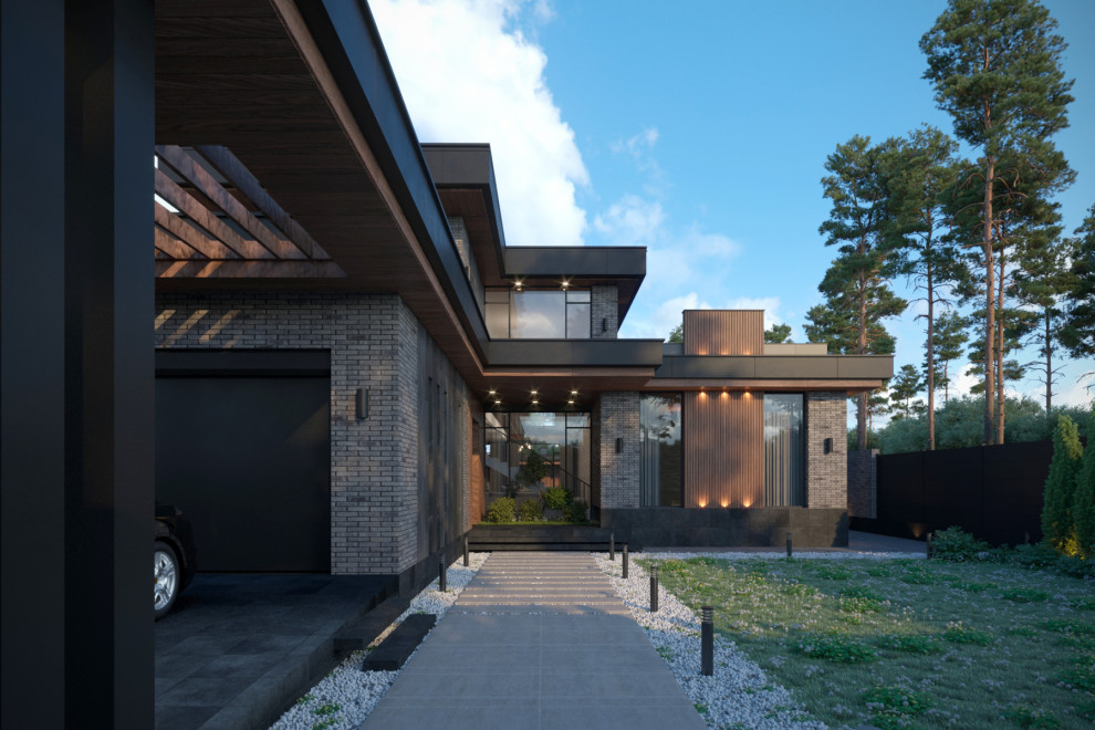 Городская вилла в темных тонах