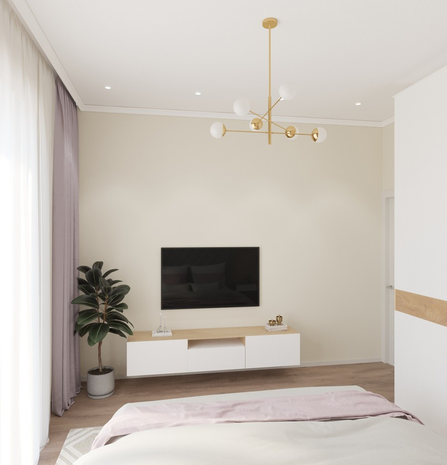 Дизайн двухкомнатной квартиры в светлых тонах