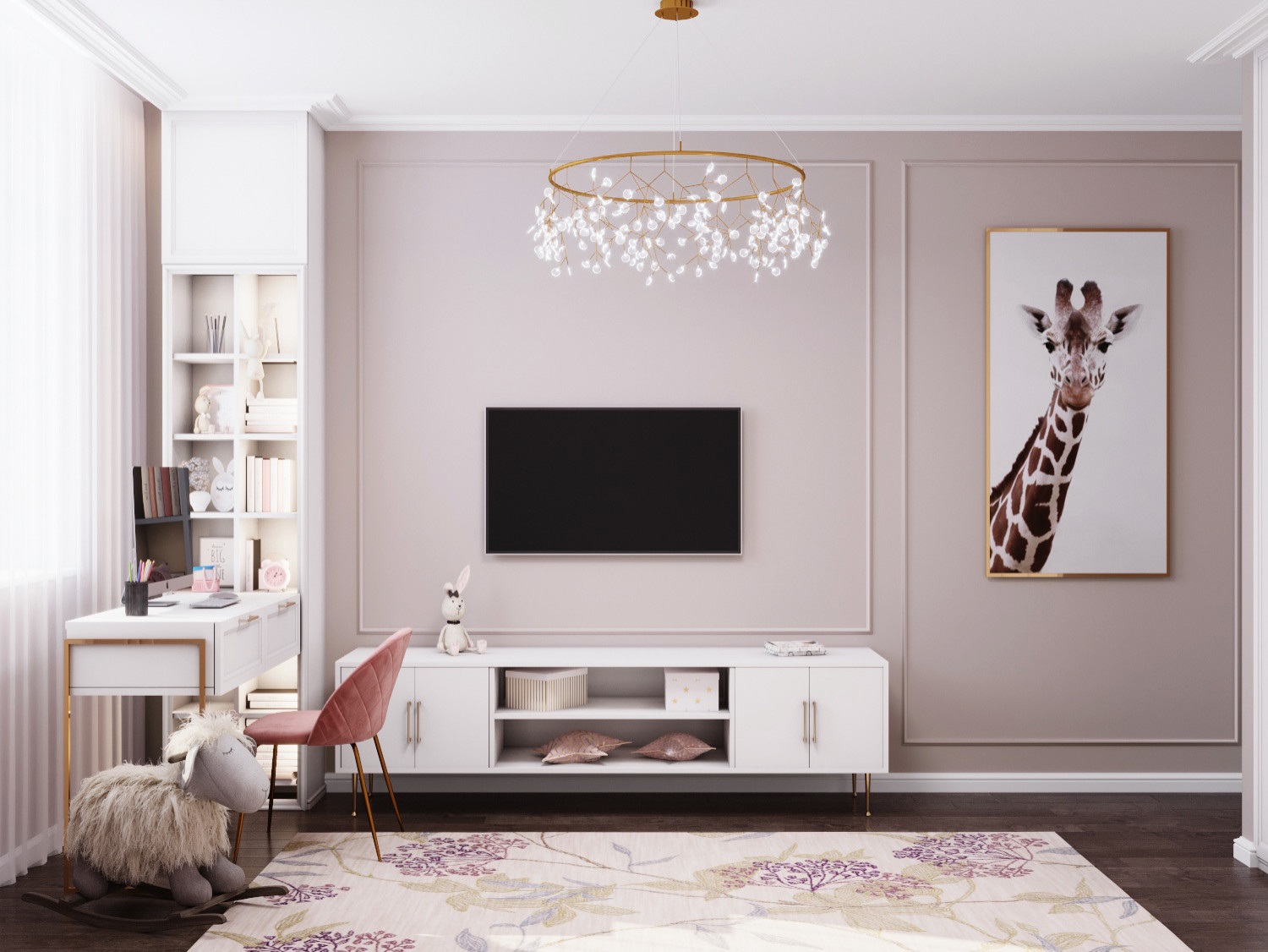 Неоклассика в пыльно-розовых тонах. Москва 2020