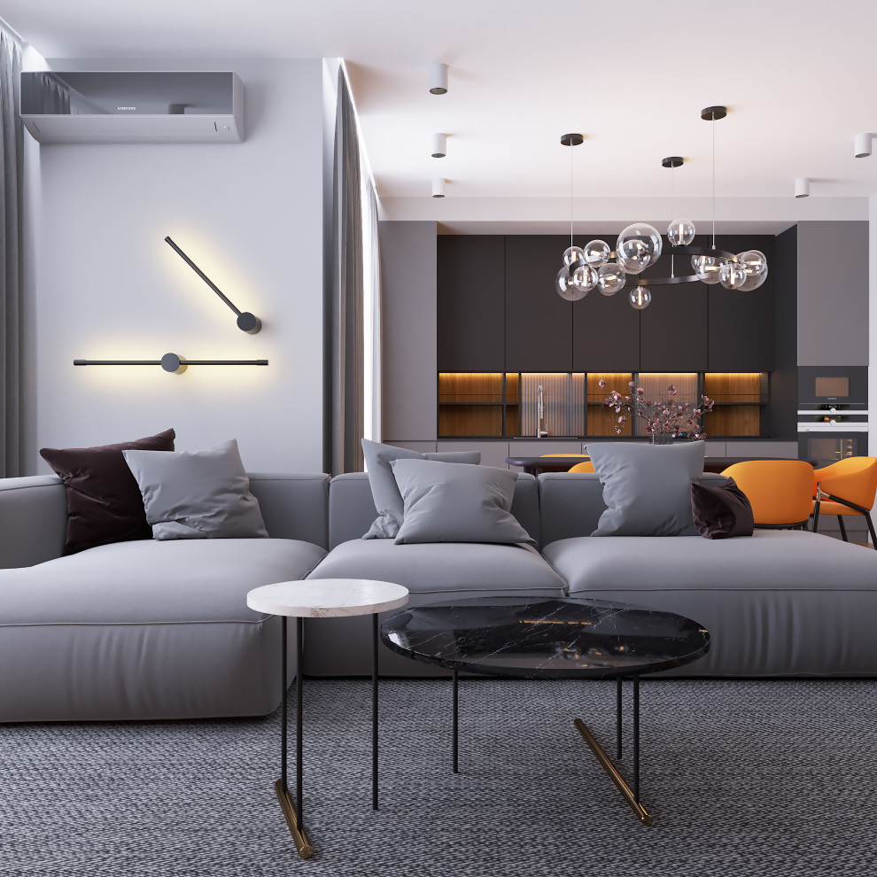 кухня-гостиная в доме