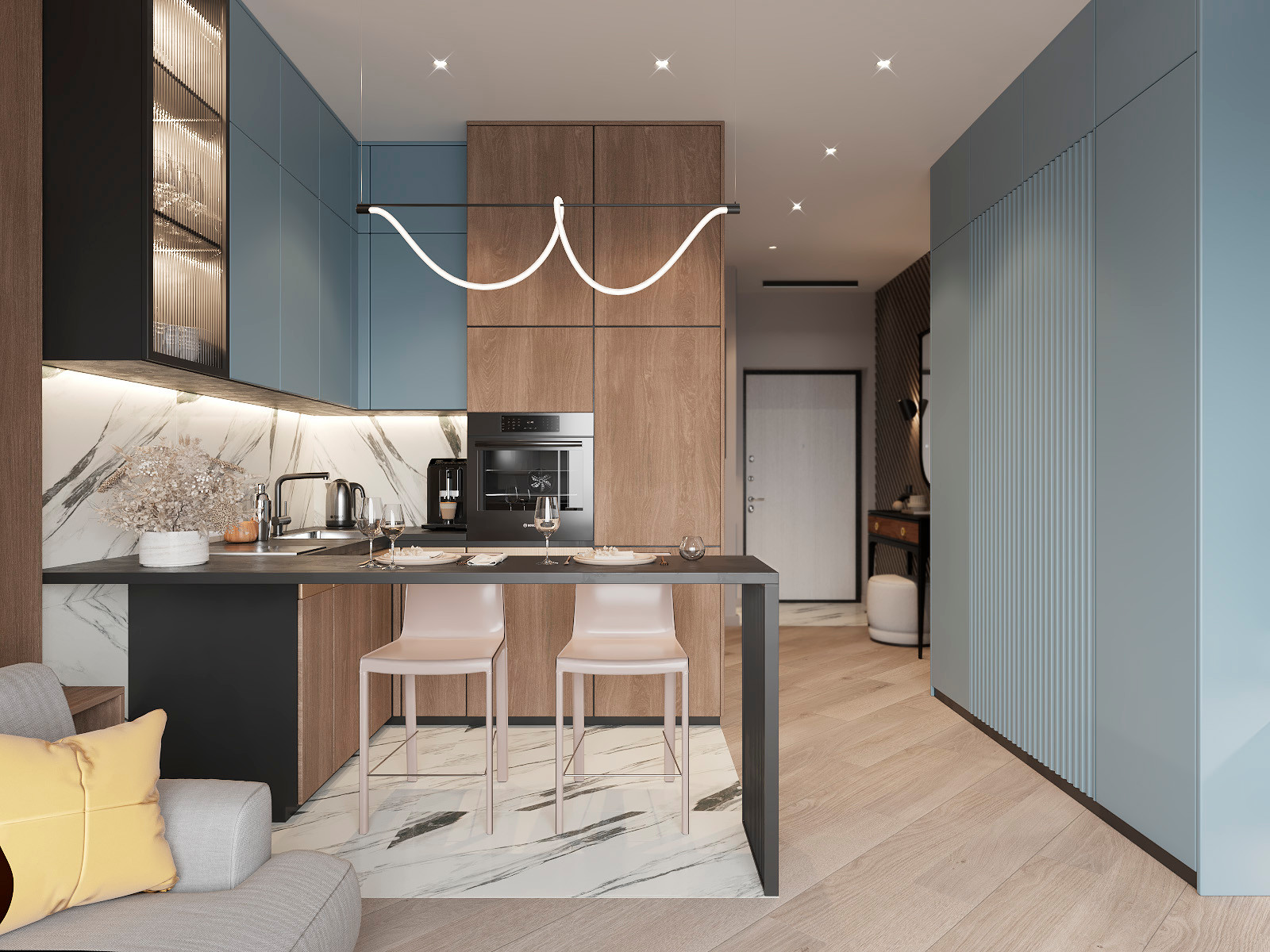 Дизайн интерьера квартиры 30 м.кв.