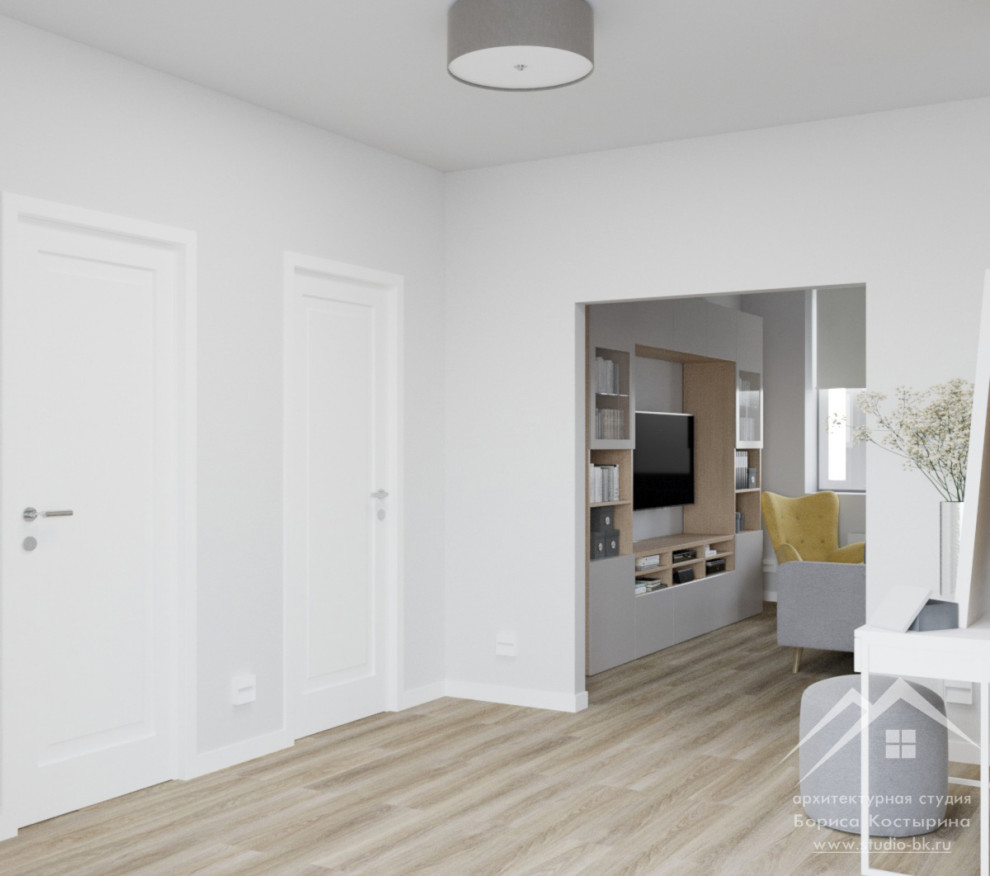 Дизайн-проект интерьера трехкомнатной квартиры 75 м²