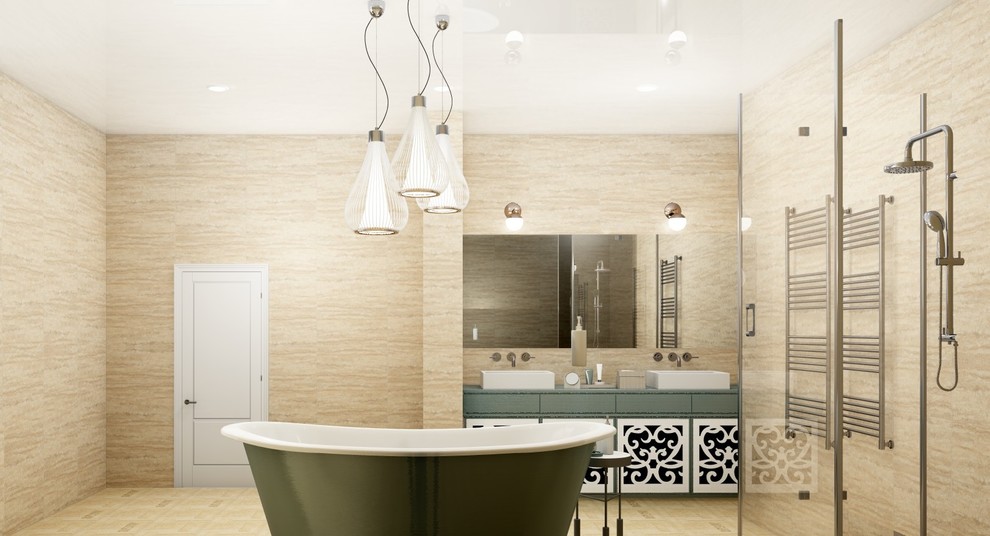 Санузел в стиле фьюжн