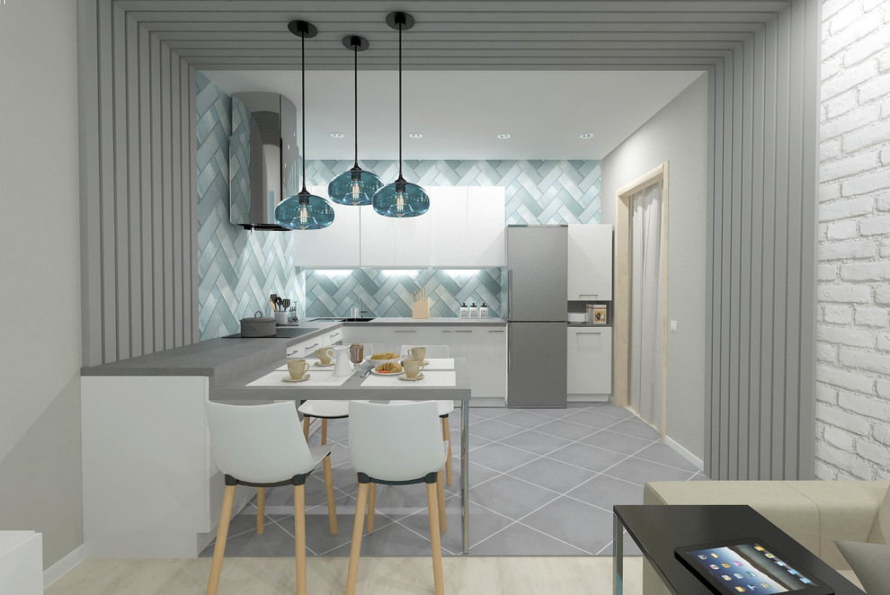 Кухня-гостиная. Визуализация