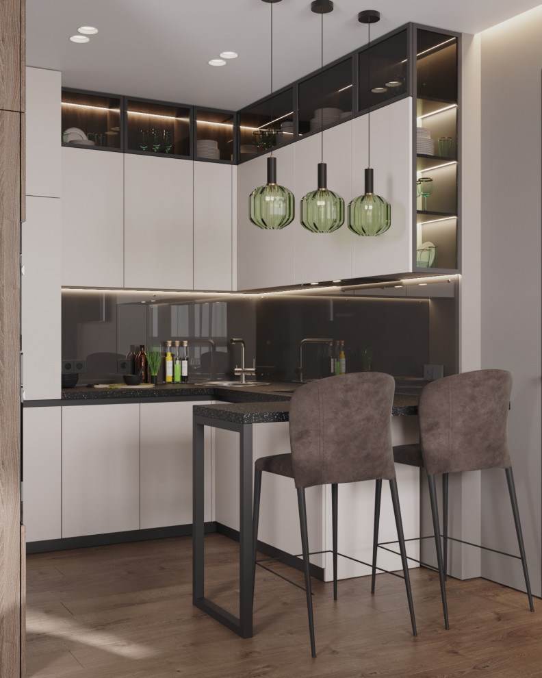 Кухня-гостиная в ЖК НОВИН г.Сургут