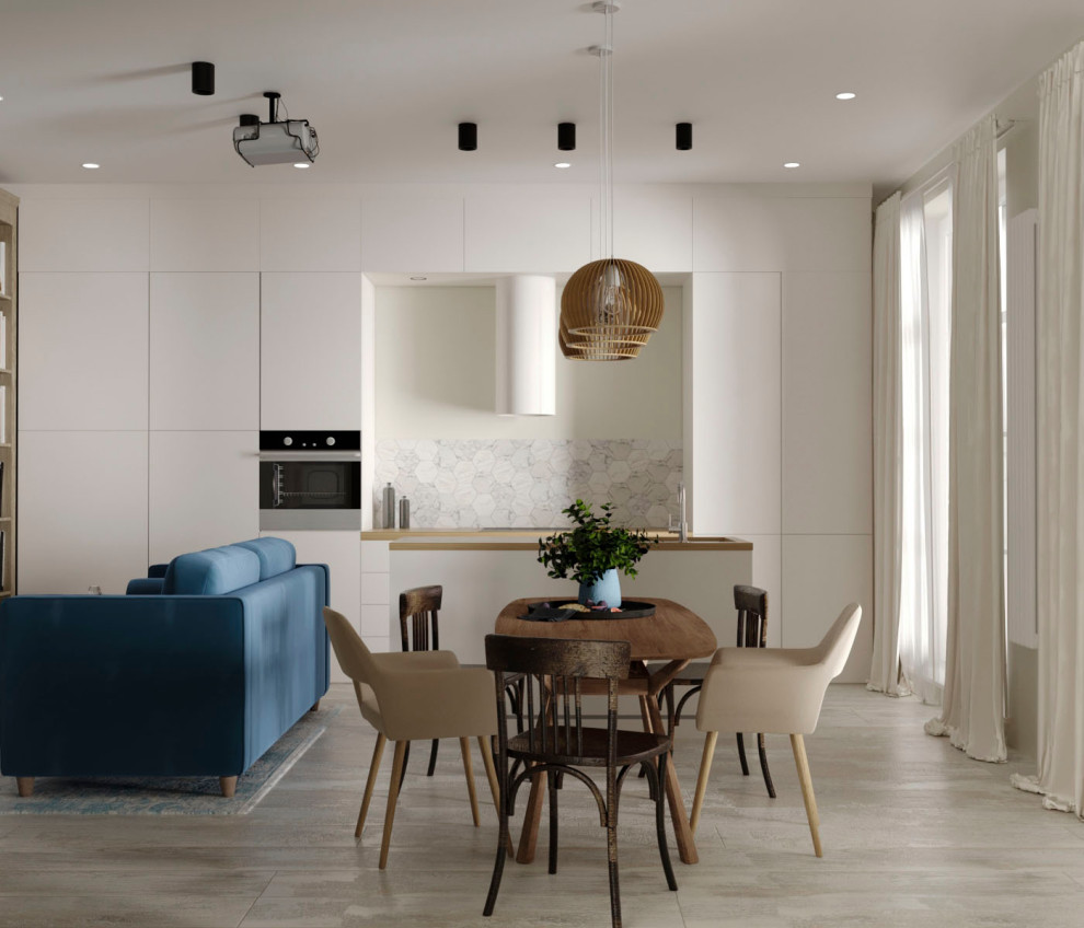 Таунхауз в ЖК ПаркАпрель. Кухня-гостиная