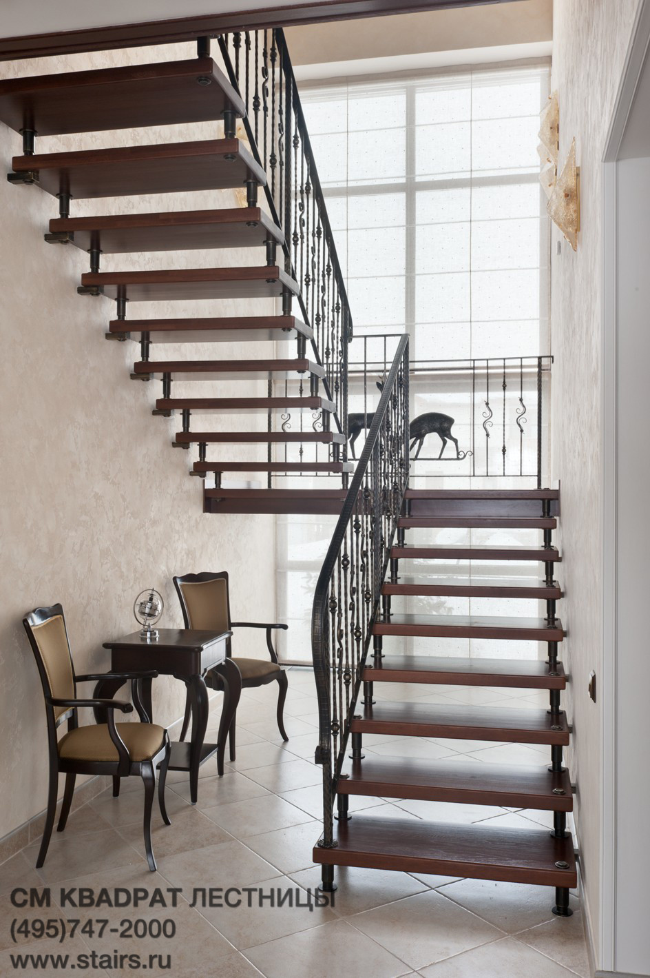 Обложка проекта: Лестницы на больцах с кованым ограждением