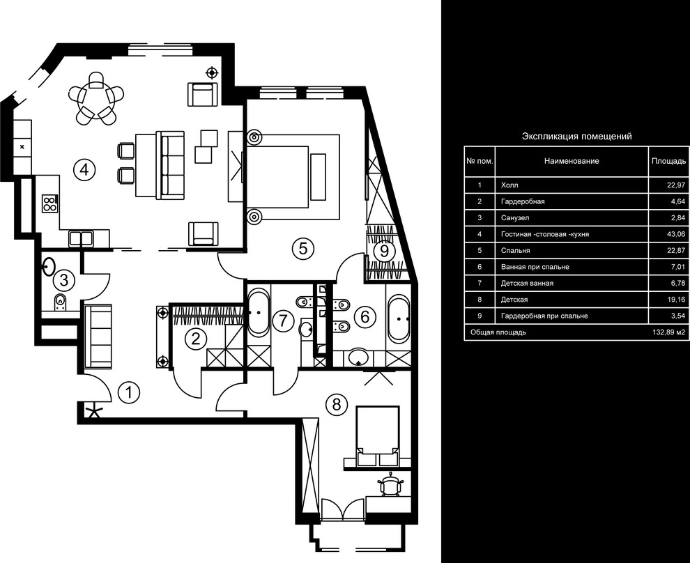 Обложка проекта: Апартаменты в ЖК Итальянский квартал Москва