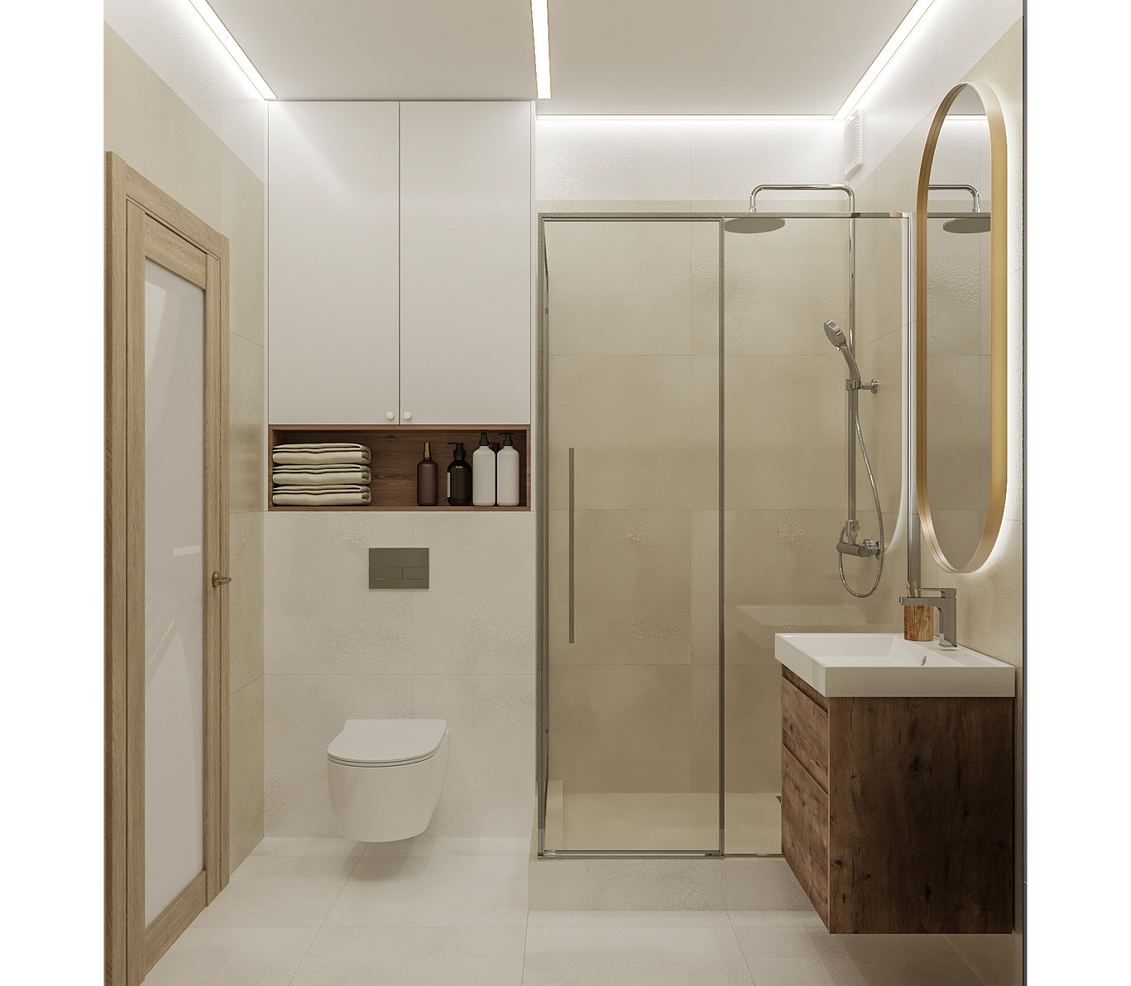 Обложка проекта: Четырех-комнатная квартира в светлых тонах.